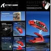 ATTACK SHARK belaidė žaidimų pelė su touchpad krovimo stotimi, 40000 DPI, 53g, PAW3395PRO, raudona