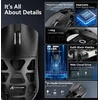 ATTACK SHARK bevielė žaidimų pelė, 46 g, 8000 Hz, PixArt PAW3395, 26000 DPI, USB-C/2.4G/Bluetooth, R3