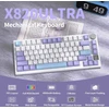 ATTACK SHARK mechaninė belaidė klaviatūra X820Ultra, 75 %, RGB, Bluetooth, 2,4 GHz, USB-C