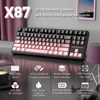 ATTACK SHARK mechaninė žaidimų klaviatūra X87, belaidė, 80 %, RGB, 4000 mAh