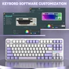 ATTACK SHARK mechaninė žaidimų klaviatūra X87, 87 klavišų, Bluetooth, 2.4G, USB-C, RGB