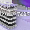 ATTACK SHARK mechaninė žaidimų klaviatūra X87, 87 klavišų, Bluetooth, 2.4G, USB-C, RGB