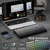 ATTACK SHARK mechaninė žaidimų klaviatūra X85, belaidė, 75 %, RGB, 5000 mAh