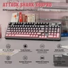ATTACK SHARK mechaninė žaidimų klaviatūra Bluetooth, 2.4G, USB-C, X98PRO