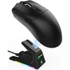 Attack Shark X1 belaide žaidimų pelė, optinis PixArt PAW3395PRO jutiklis, 40000 DPI, 2.4 GHz/Bluetooth/USB-C, juoda