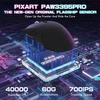 Attack Shark X1 belaide žaidimų pelė, optinis PixArt PAW3395PRO jutiklis, 40000 DPI, 2.4 GHz/Bluetooth/USB-C, juoda