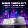 ATTACK SHARK žaidimų klaviatūra R85 HE, laidinė, 75 %, Hall efekto jungikliai, 8000 Hz