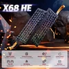 ATTACK SHARK žaidimų klaviatūra X68 HE su magnetiniais jungikliais, USB-C, 8000 Hz