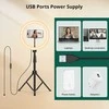 ATUMTEK 12" LED žiedinė selfie lempa su 160 cm trikoju, 3 spalvų režimai ir nuotolinio valdymo pultas