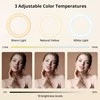 ATUMTEK 12" LED žiedinė selfie lempa su 160 cm trikoju, 3 spalvų režimai ir nuotolinio valdymo pultas