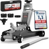 AUTORIA automobilinis hidraulinis domkratas 2,5 t, minimalus aukštis 85 mm, su gumomis ir lagaminu, ATCJ2500LIGHTGREY