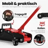 AUTORIA hidraulinis autokeltuvas 2,5 t, ekstra plonas, su transportavimo dėže ir 3 gumomis, raudonas, ATCJ2500RED