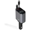 AutoSky automobilinis įkroviklis 4 viename su USB-C ir Lightning, 100 W, ARCC-101