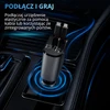 AutoSky automobilinis įkroviklis 4 viename su USB-C ir Lightning, 100 W, ARCC-101