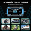 AUTOWHD akumuliatorių įkroviklis 12 V/24 V, 8 A, 3–150 Ah su LCD ekranu