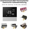 AVATTO išmanusis termostatas elektriniam grindų šildymui, Wi-Fi, programuojamas, LCD, 16 A, WT300-16 A