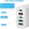 AXFEE USB kroviklis 65 W, 5 jungtys (2 x USB-C PD, 3 x USB QC3.0), greitasis įkrovimas, modelis KeKe-F002