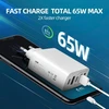 AXFEE USB kroviklis 65 W, 5 jungtys (2 x USB-C PD, 3 x USB QC3.0), greitasis įkrovimas, modelis KeKe-F002