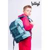 Baagl ergonominis 5 dalių mokyklinių kuprinių rinkinys su riedlentės laikikliu, 25 l, juodas, A-36468