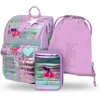 Baagl mokyklinės kuprinės komplektas vaikams, ergonomiška, 18 l, lavandinės spalvos, Zippy Set 3