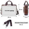 BAGZY natūralios odos vyriška kompiuterio rankinė 15.6" su diržu, 40 × 29 × 9 cm, 2BSTZP=0001=Brown