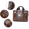 BAGZY natūralios odos vyriška kompiuterio rankinė 15.6" su diržu, 40 × 29 × 9 cm, 2BSTZP=0001=Brown