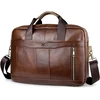 BAGZY natūralios odos vyriška kompiuterio rankinė 15.6" su diržu, 40 × 29 × 9 cm, 2BSTZP=0001=Brown