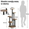 Bamworld 5 lygių metalinis kampinis augalų stovas gėlių vazonams, rudas, vidaus naudojimui