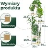 Bamworld augalų stovas, 6 lygių, vidaus ir lauko, metalinis ir medinis, balta spalva