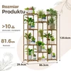 Bamworld medinė kabanti gėlių lentyna, 10 lygių, 76x30x108 cm, eukalipto medis, plst-02U