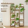Bamworld medinė kabanti gėlių lentyna, 10 lygių, 76x30x108 cm, eukalipto medis, plst-02U