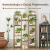 Bamworld medinė kabanti gėlių lentyna, 10 lygių, 76x30x108 cm, eukalipto medis, plst-02U