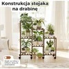 Bamworld medinis augalų stovas su 3 lygiais, 7 vazonams, su ratukais, 86,3 × 81,3 × 30 cm
