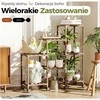 Bamworld medinis augalų stovas su 3 lygiais, 7 vazonams, su ratukais, 86,3 × 81,3 × 30 cm