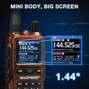 BAOFENG nešiojama dviejų juostų radijo stotelė GT-5R Mini, 5 W, UHF/VHF, USB-C įkrovimas, 999 kanalai