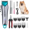 BARBERBOSS belaidė gyvūnų kirpimo mašinėlė su LED ekranu ir USB įkrovimu QR-9088