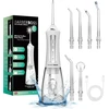 BARBERBOSS belaidis burnos irigatorius su 5 antgaliais, 300 ml, IPX7, QR-7024