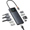 Baseus 10-in-1 USB-C prijungimo stotelė, 4K 120 Hz, 100 W PD, 10 Gbit/s