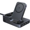 Baseus įkrovimo stotelė su 2 AC lizdais, 67 W USB-C ir Qi2 15 W belaidžiu įkrovimu