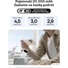 Baseus išorinė baterija QPow3 20 000 mAh 45 W su dviem integruotais USB-C laidais PPKPC-0520S