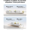 Baseus išorinė baterija QPow3 20 000 mAh 45 W su dviem integruotais USB-C laidais PPKPC-0520S