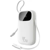 Baseus išorinė baterija QPow3 20 000 mAh 45 W su dviem integruotais USB-C laidais PPKPC-0520S