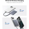 Baseus magnetinis išorinis akumuliatorius 5000 mAh, Ultra Slim, 20 W, MagSafe, USB-C, kosminė pilka, PPKPC-0520