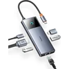 Baseus USB-C šakotuvas 6 prievadų, 10 Gb/s, HDMI, PD 100 W, 6 in 1