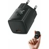 Baseus USB-C sieninis įkroviklis 30 W GaN3, greito krovimo adapteris, juodas