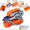 BB Sport tvirtinimo diržai su įtempikliu ir kabliu, oranžiniai, 4 vnt., 4 m, 25 mm, 700 kg