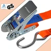 BB Sport tvirtinimo diržai su įtempikliu ir kabliu, oranžiniai, 4 vnt., 4 m, 25 mm, 700 kg