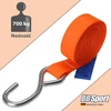 BB Sport tvirtinimo diržai su įtempikliu ir kabliu, oranžiniai, 4 vnt., 4 m, 25 mm, 700 kg