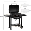 BBQ-Toro anglinė kepsninė su termometru, aukščio reguliavimu ir ratukais, XXL, BBQ15