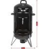 BBQ-Toro grilis ir rūkykla 2 viename, skersmuo 47 cm, reguliuojama traukos sistema, juodas, plieno, BBQ9